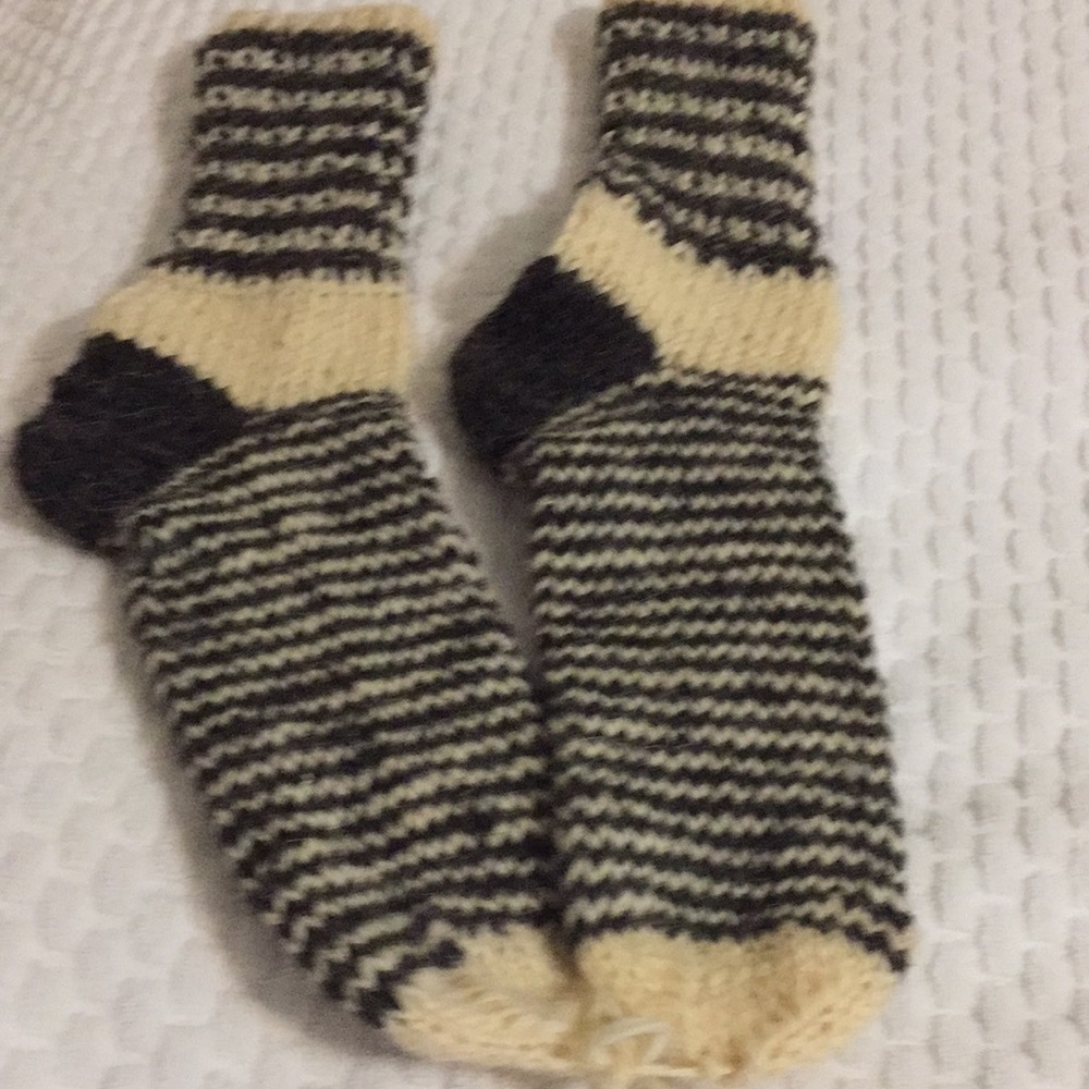 Man socks 100% wool handmade new